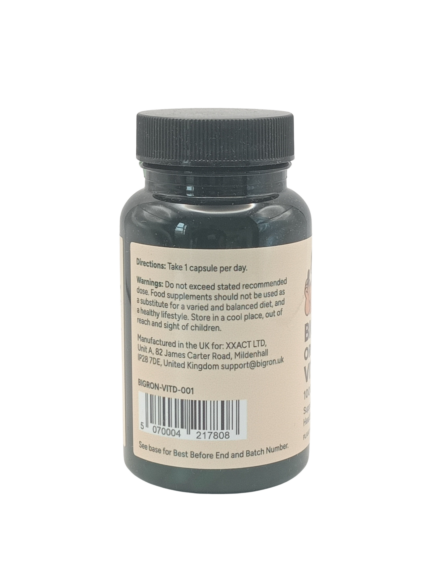 Big Ron's® Organic Plant Based Vitamin D 1000IU Capsules